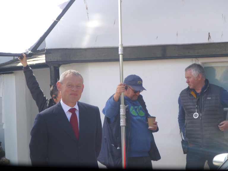 Martin Clunes, filming for Doc Martin, series 8, 2017.
