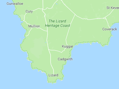 The Lizard Map from Google Maps.